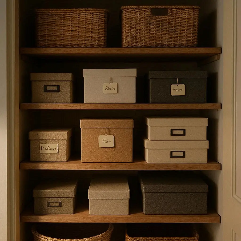 Aufbewahrung im Kleiderschrank mit Boxen