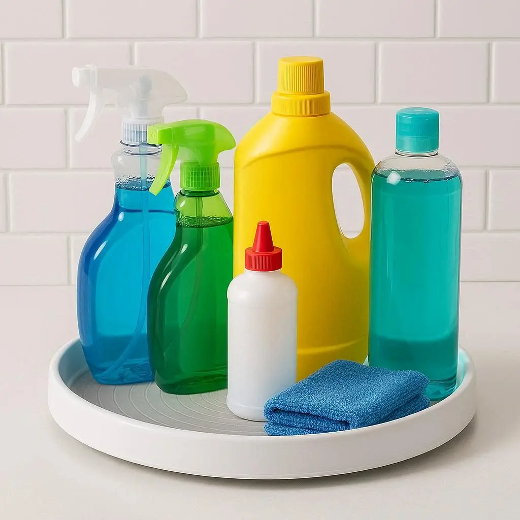 Putzmittel aufbewahren Drehteller Organizer
