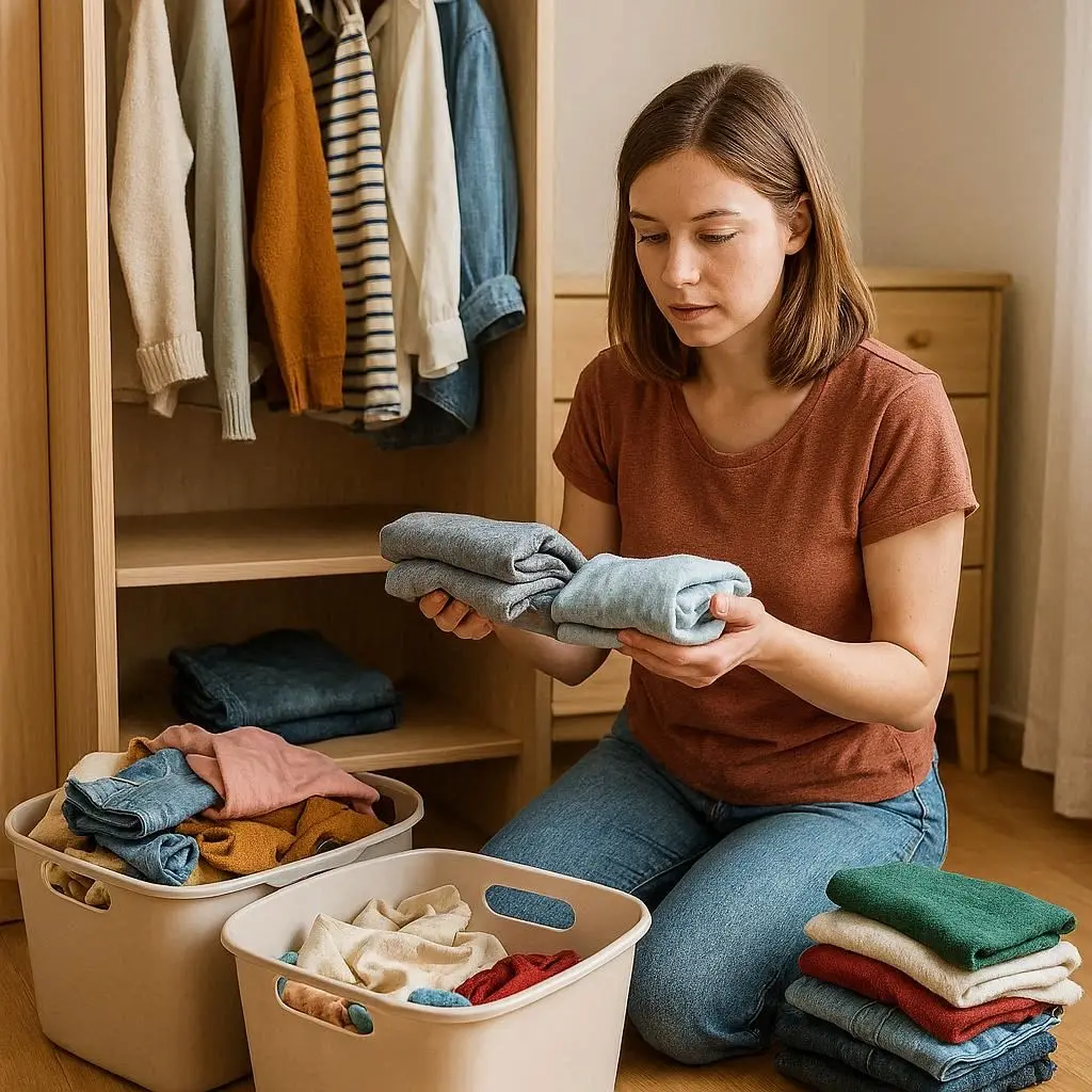 Kleiderschrank ausmisten Kleidung sortieren
