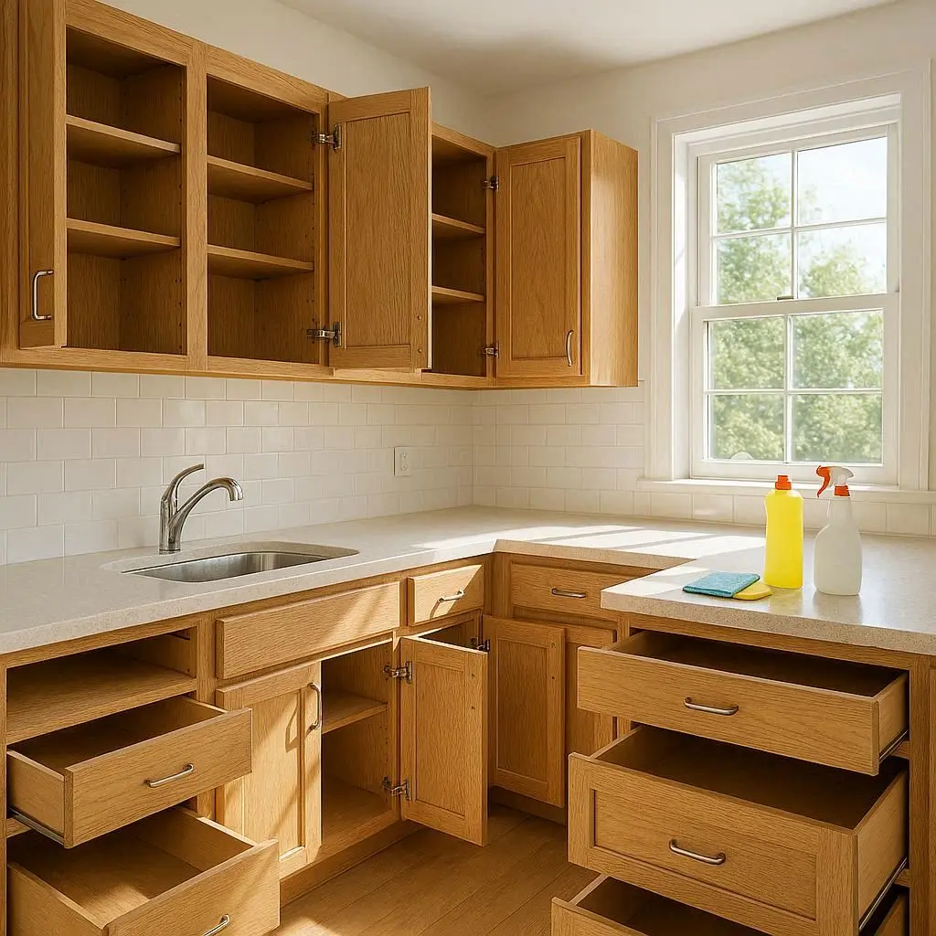 Küche entrümpeln Schränke ausräumen