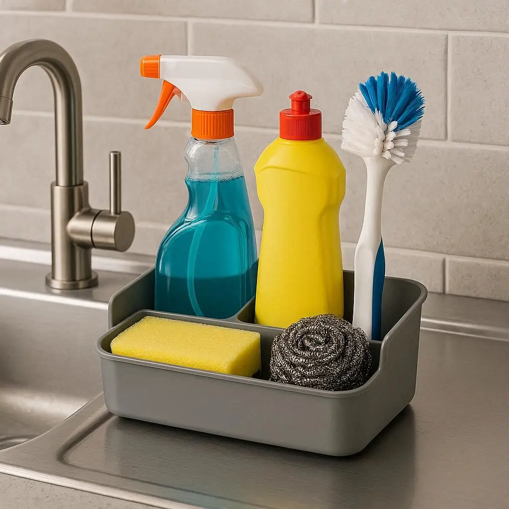 Putzmittel aufbewahren Spüle ordentlich