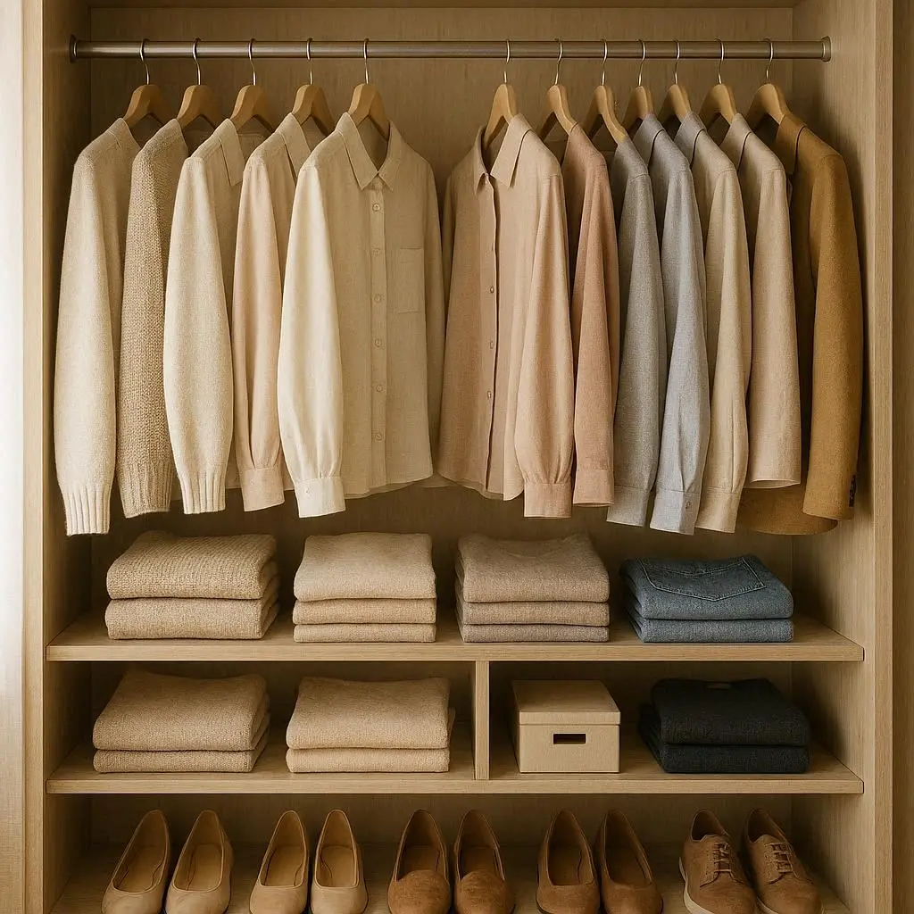 Kleiderschrank ausmisten Ergebnis ordentlich