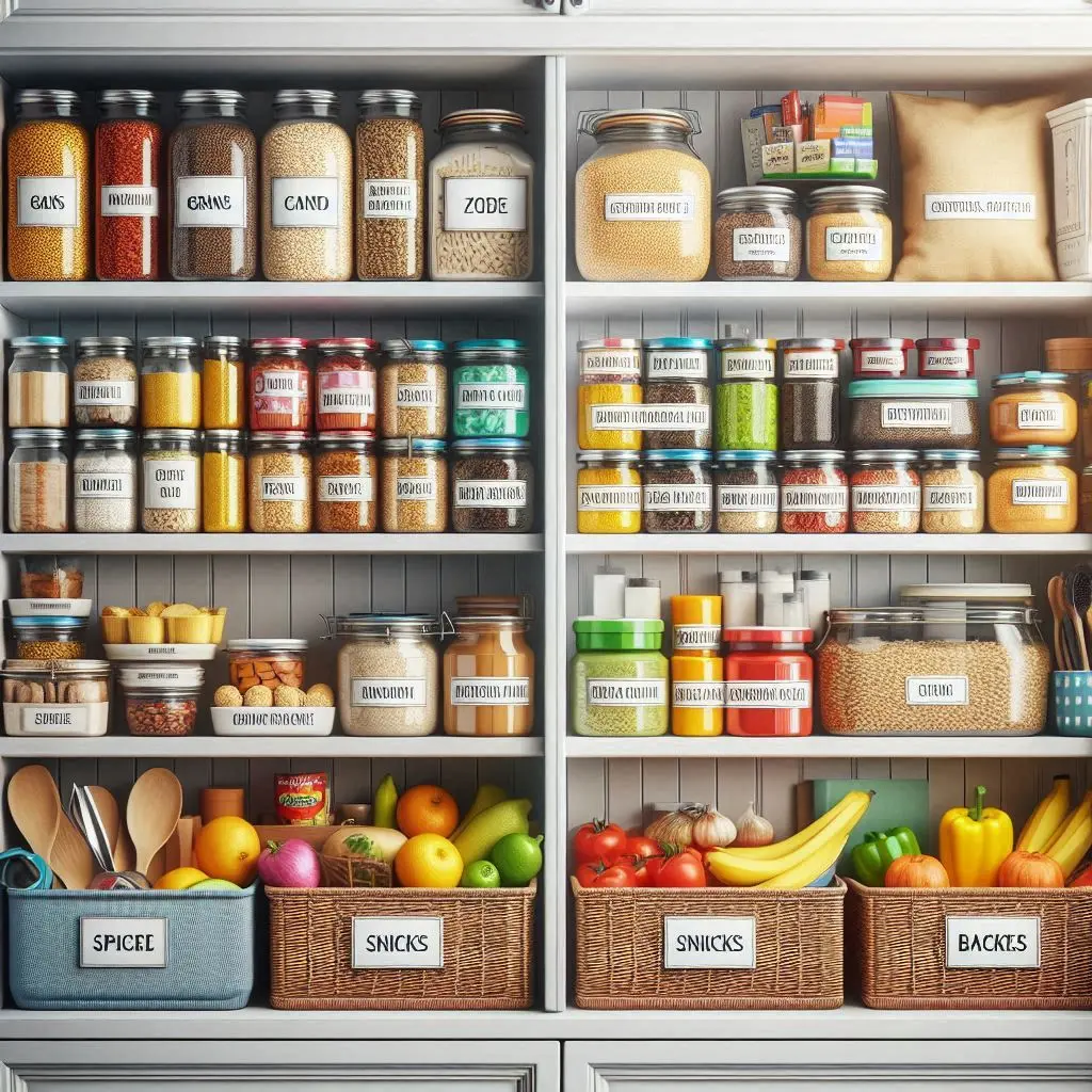 Lebensmittelschrank organisieren Zonen Übersicht