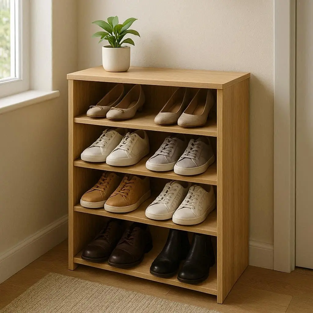 Schuhe aufbewahren platzsparend kleiner Flur