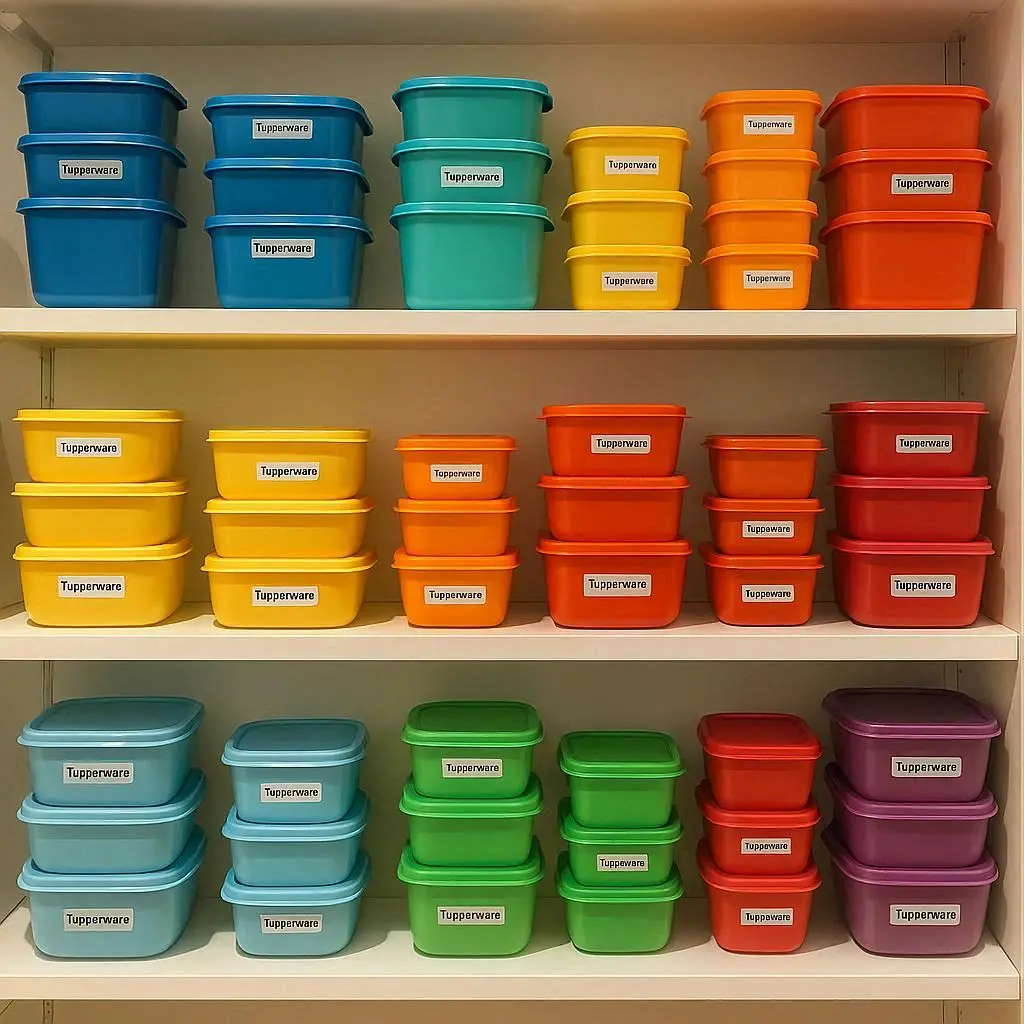Tupperware aufbewahren ordentlich gestapelt