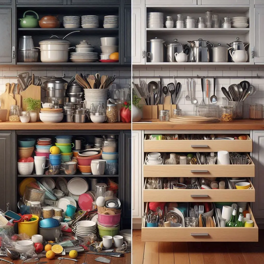 Küchenschrank Organizer ausziehbar Töpfe