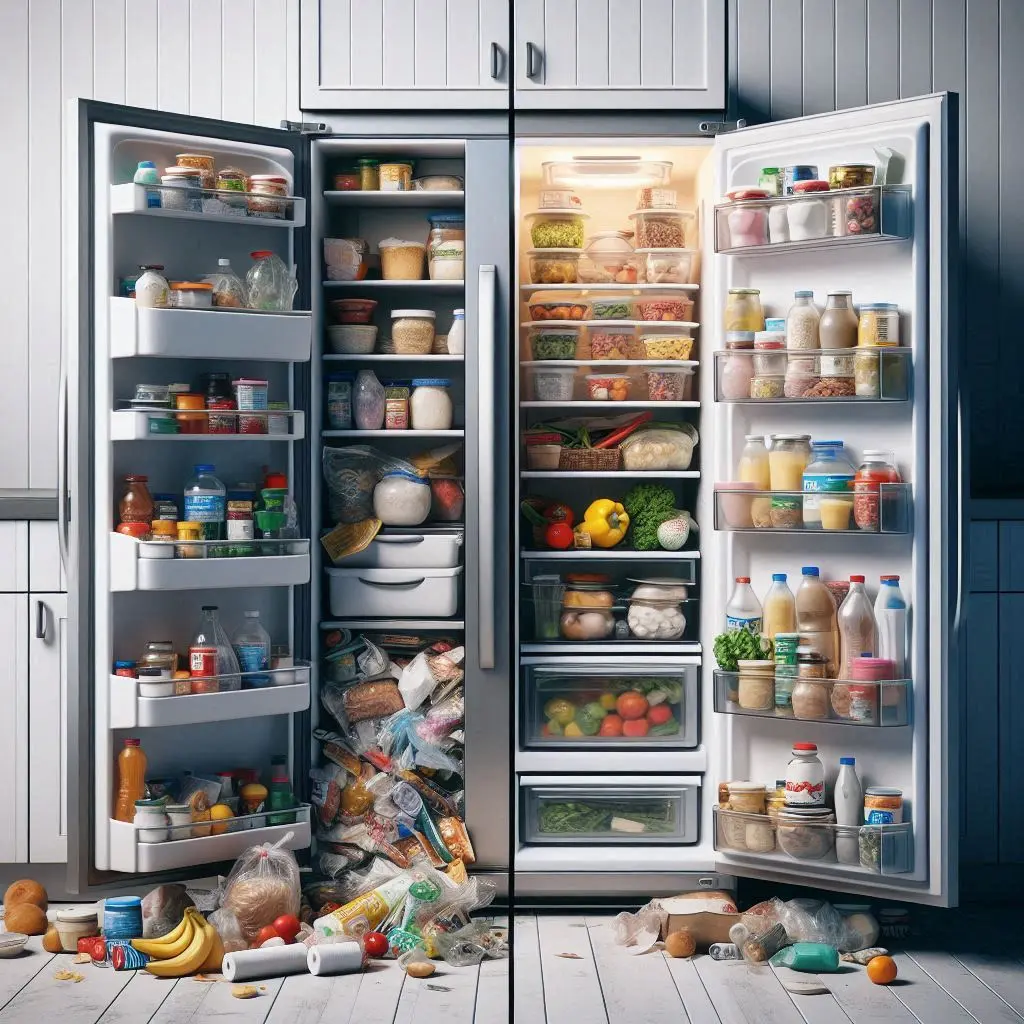 Kühlschrank richtig einräumen vorher nachher