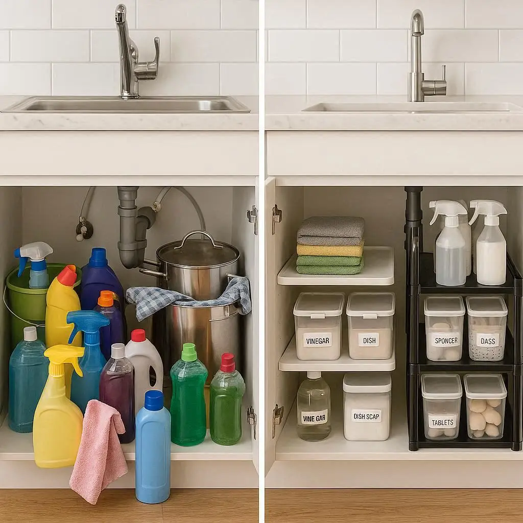 Beste Spülen Organizer 2026 Unterschrank vorher nachher