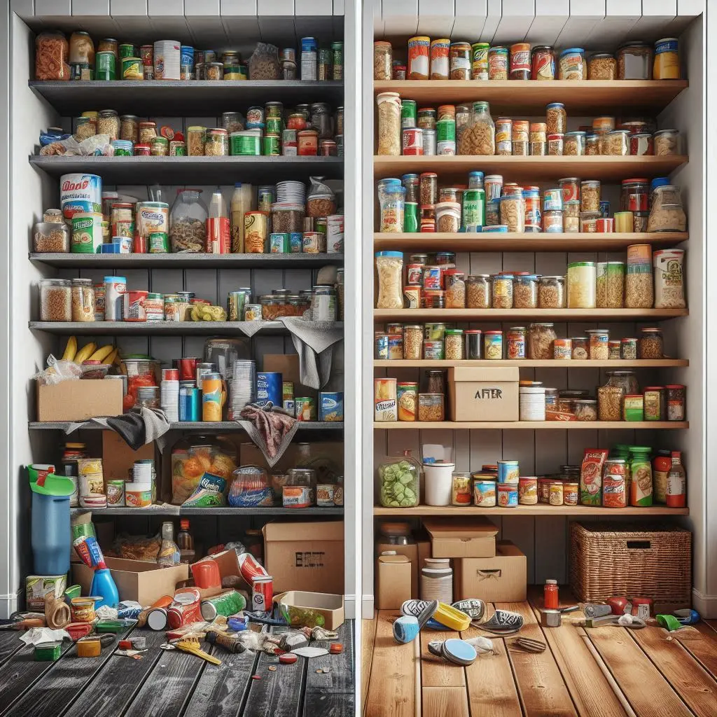 Beste Aufbewahrungsboxen Küche vorher nachher Vorratsschrank