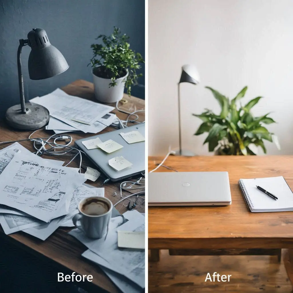 Büro ausmisten Tipps vorher nachher