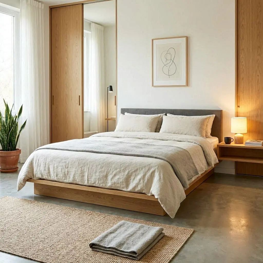 Das schlafzimmer minimalistisch halten