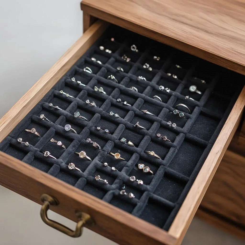 Schmuck Organizer Schublade Ohrstecker Ringe aufbewahren