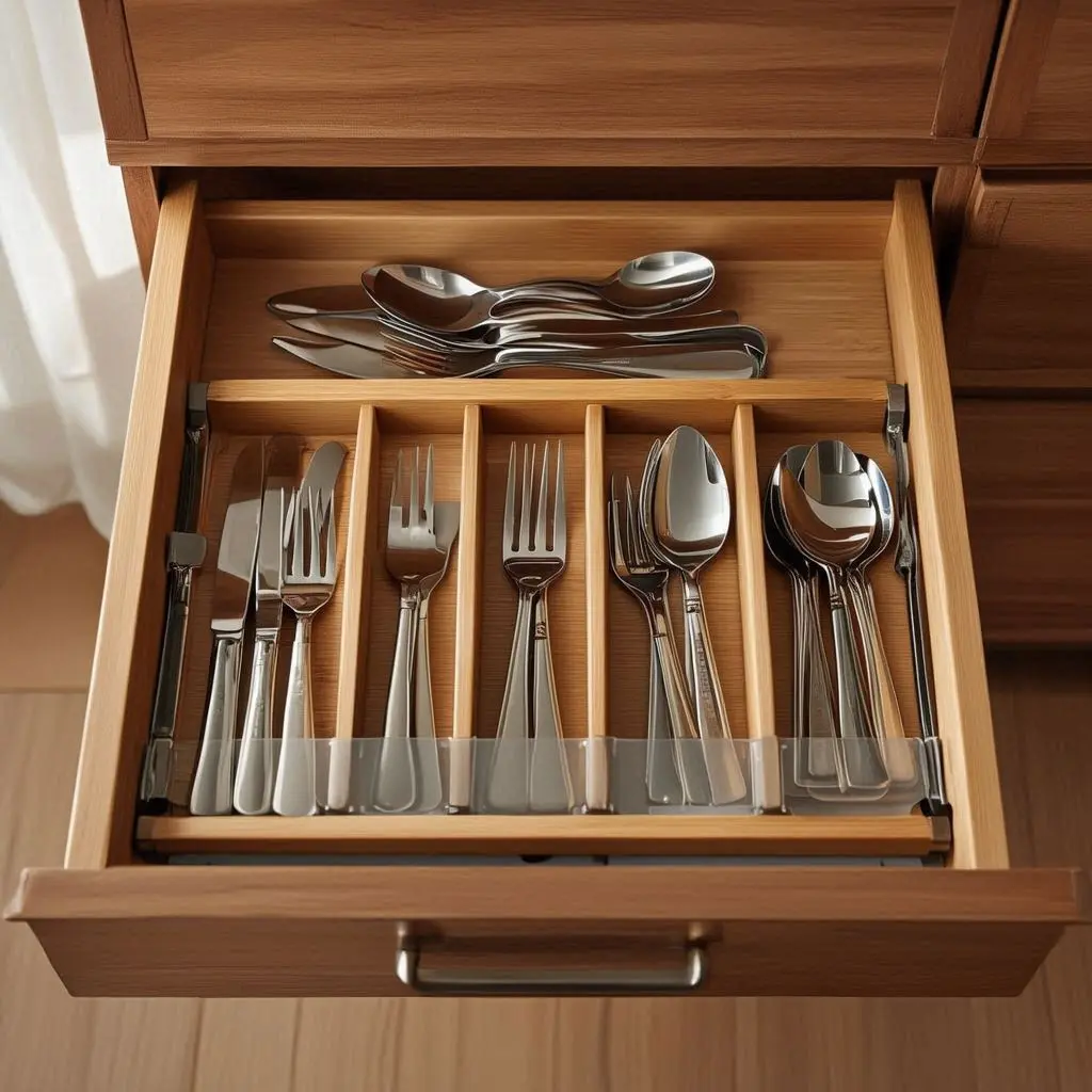 Schubladentrenner verstellbar Küche Besteckkasten Organizer